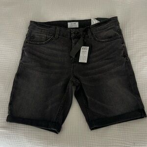 Only & sons black jean shorts